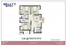 Jaypee Greens Kosmos 3 bhk Floor Plan