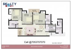 3 bhk+ 2t (1215 sq ft) Floor Plan