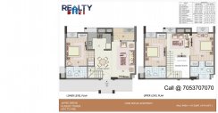 3 bhk+ 3t Duplex(1570 sqft) Layout