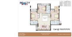 4 bhk+ 4t + servant A1-A6 Towers Duplex(2450 sqft) Layout UPPER FLOOR