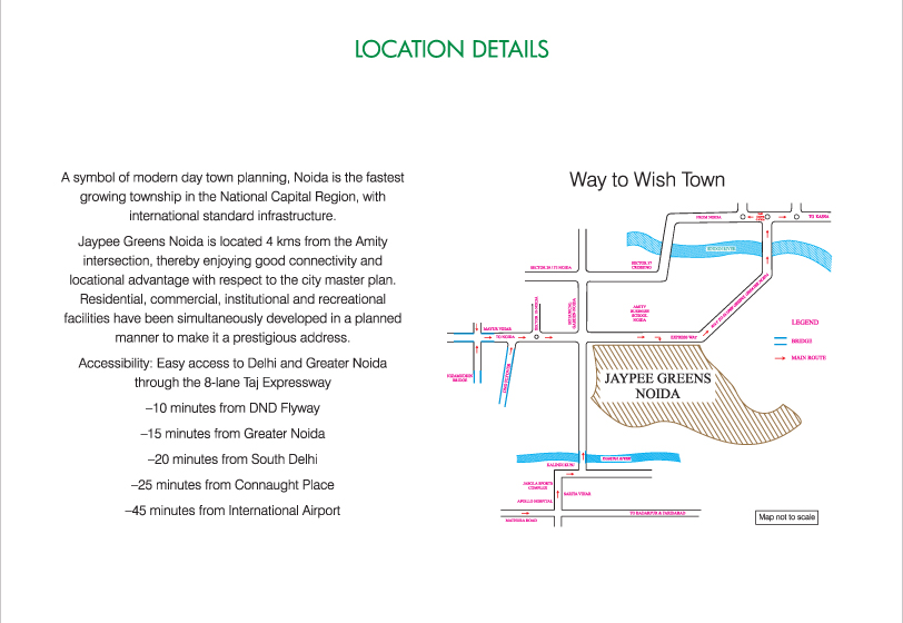 Jaypee Kalypso Court Location Map