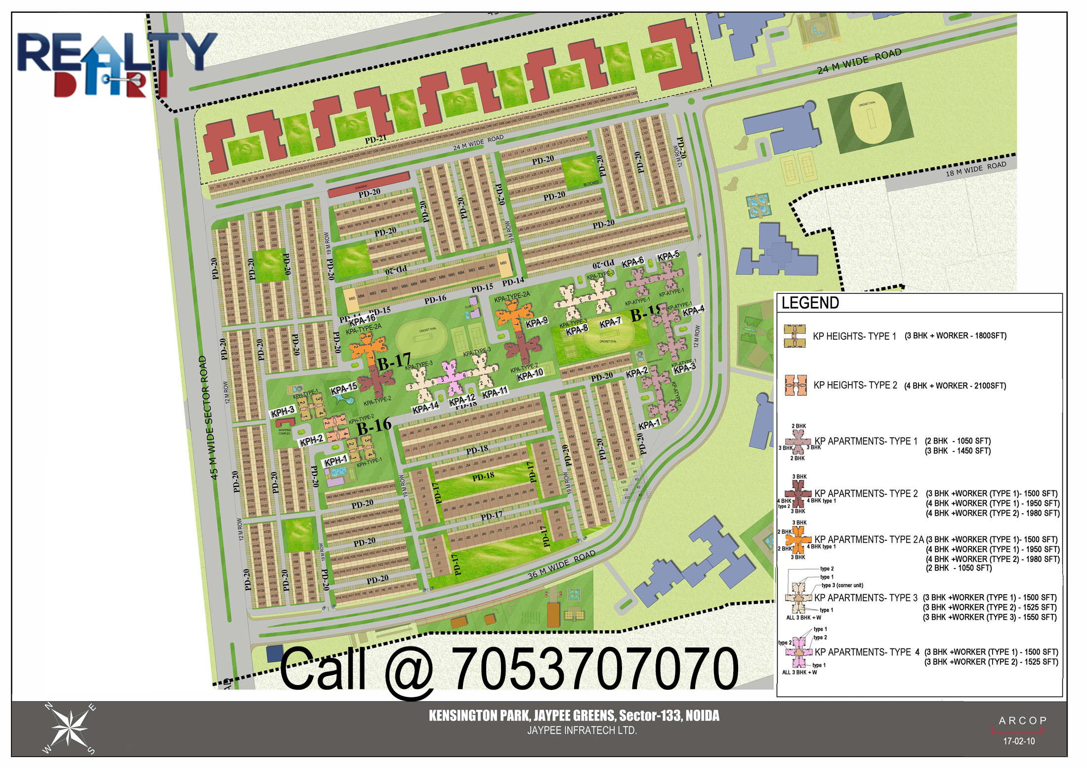 Location map Jaypee Kensington Park Apartments