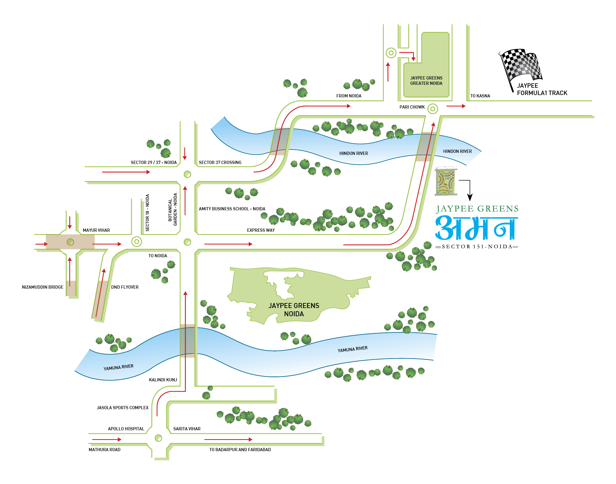 Jaypee aman location map