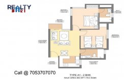 2 bhk 850 sq ft jaypee greens aman