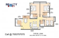 3 bhk 1200 sq ft jaypee aman