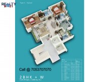 2 bhk+study 134 sq ft 2 bhk