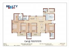 4 bhk +servant 1870 sq ft kasa isles layout