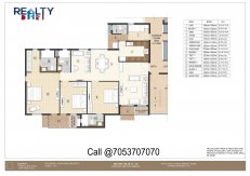 3 BHK 1980 SQ FT LAYOUT KRESCENT HOMES