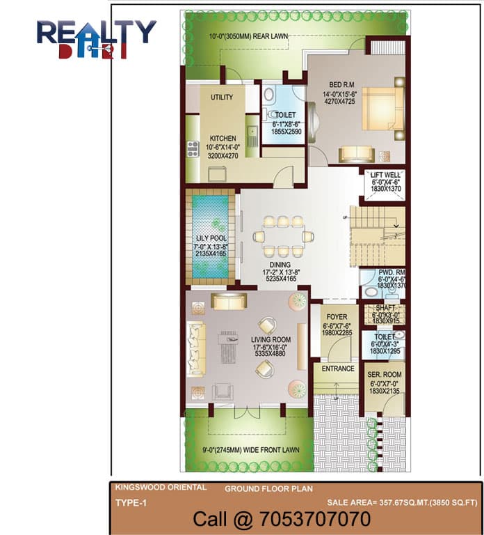 4 bhk 3850 sq ft KWO floor plan a