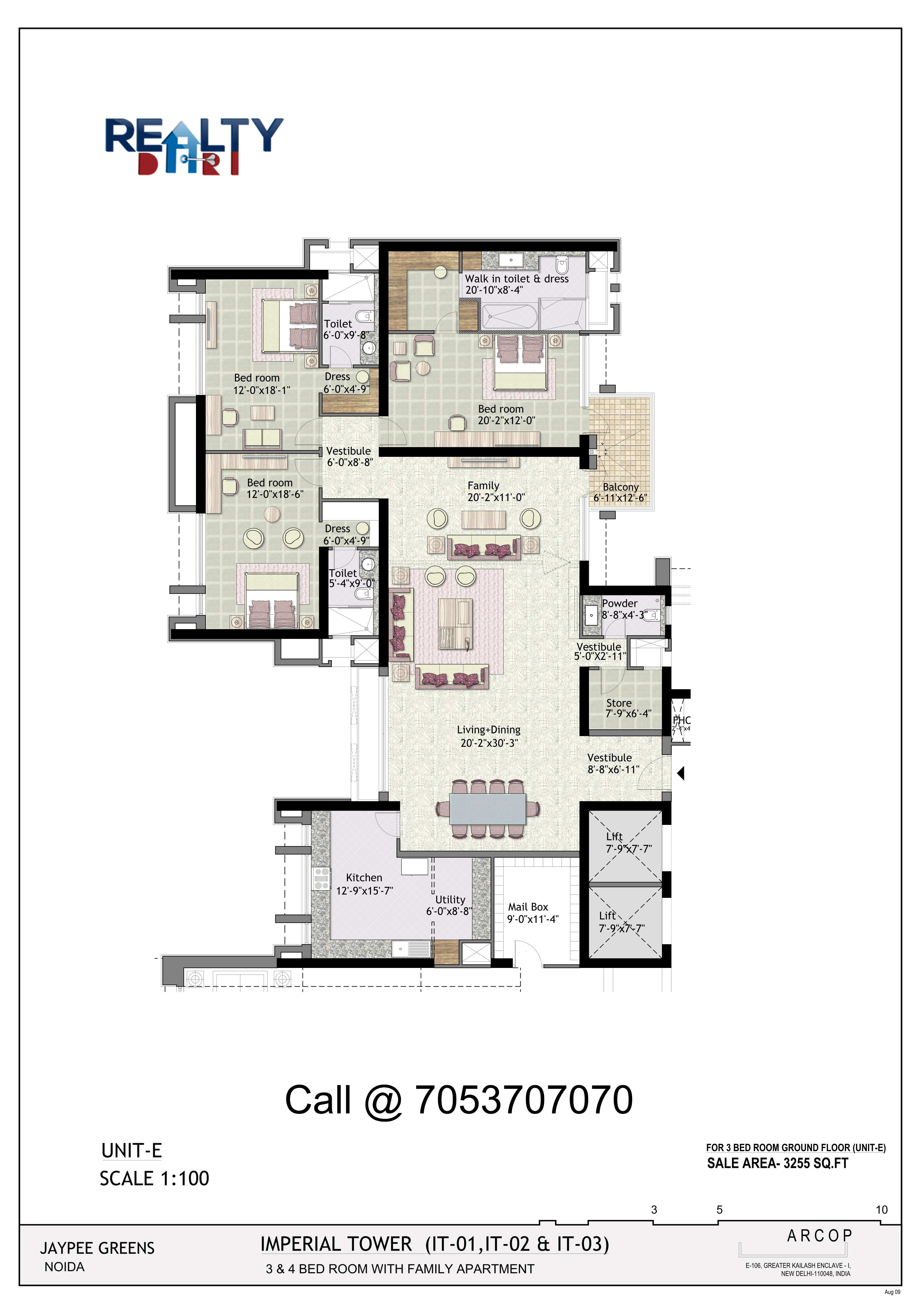 4 bhk laypot Jaypee Imperial court