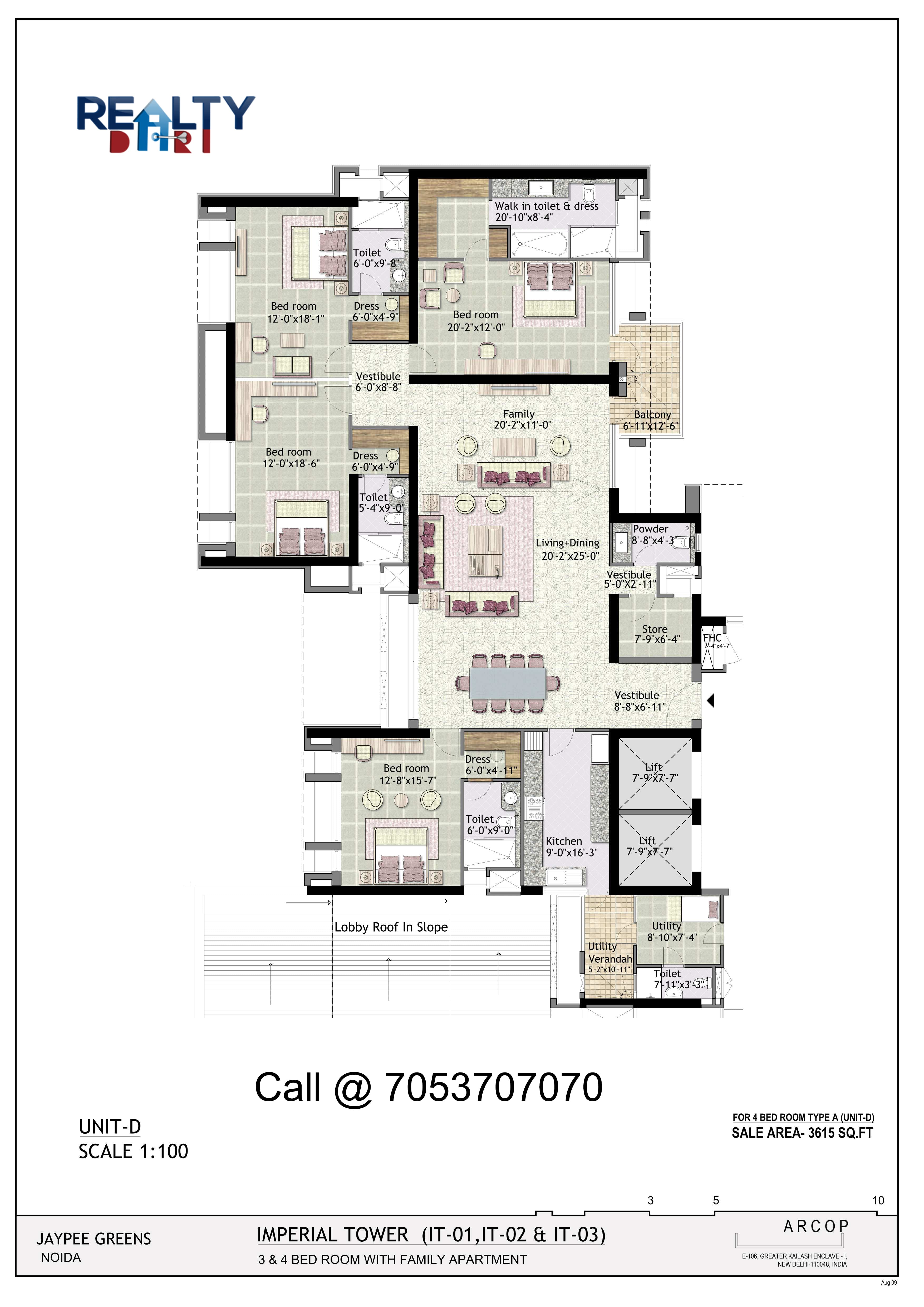 4 bhk floor plan jaypee imperial court