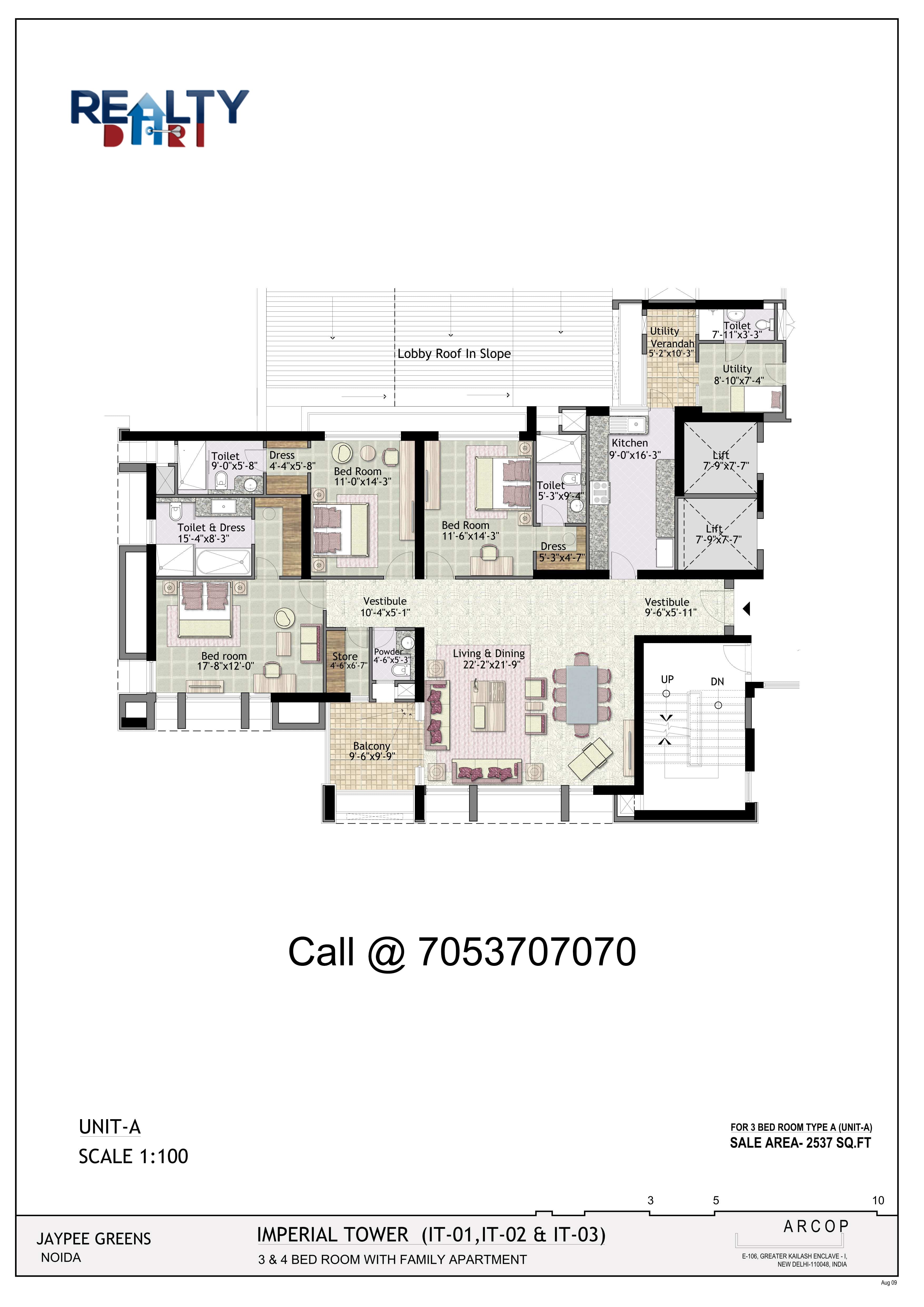 3 bhk floor plan imperial court noida