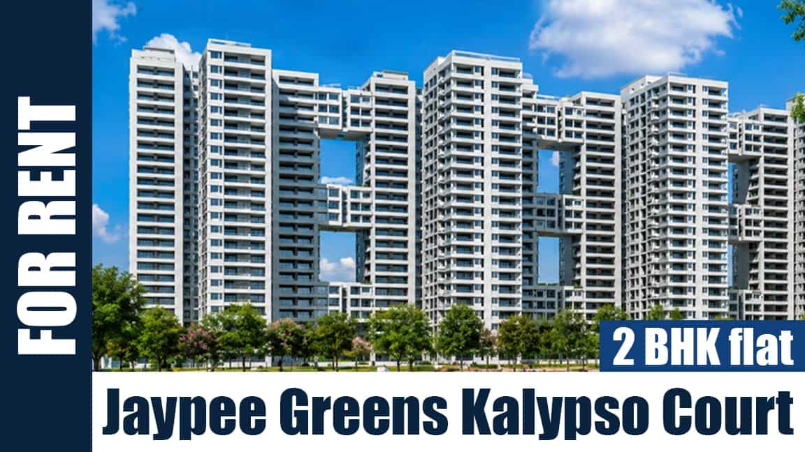 Rent a ready-to-move semi-furnished 2 BHK flat in Jaypee Greens Kalypso Court. Monthly rent ₹55K plus
