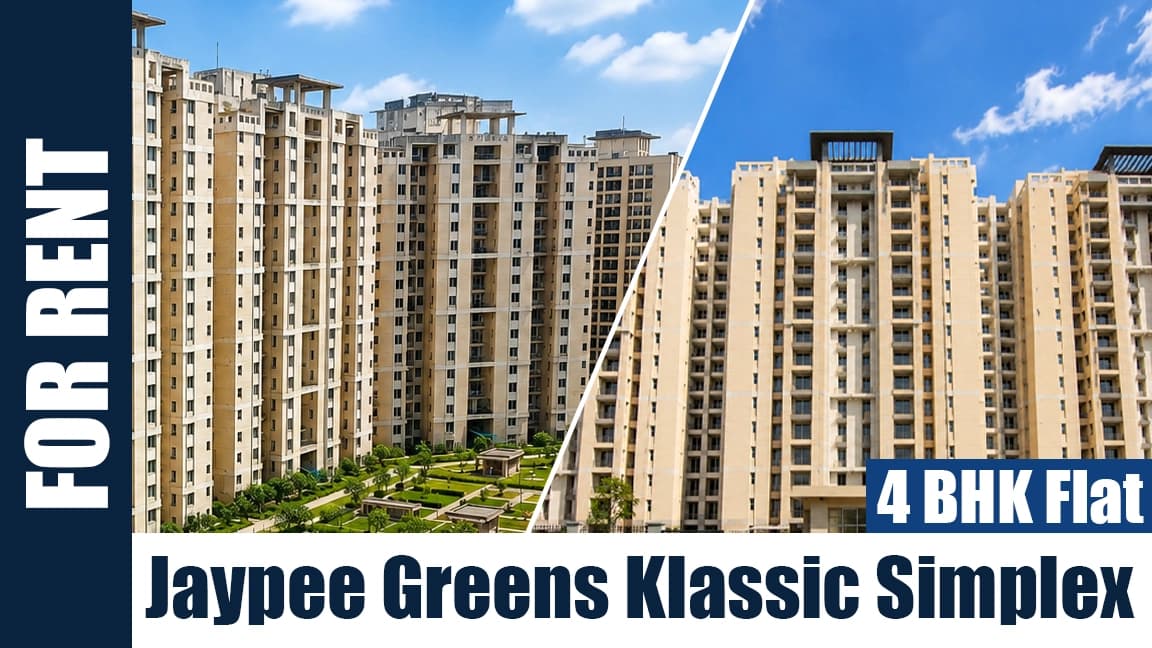 Semi furnished 4 BHK flat for rent in Jaypee Greens Klassic Simplex