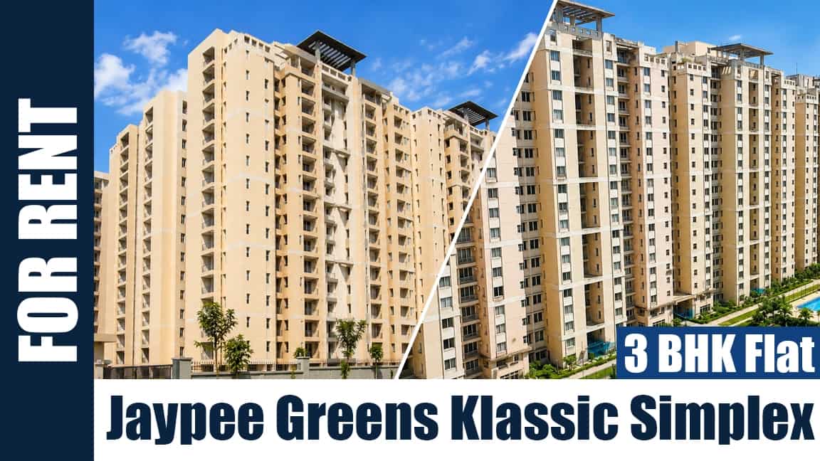 Semi furnished 3 BHK flat for rent in Jaypee Greens Klassic Simplex