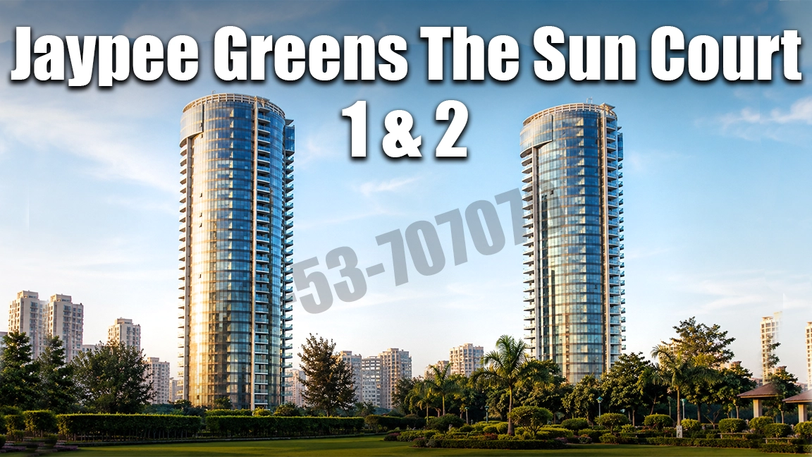 Jaypee Greens The Sun Court 1 and 2 residential towers in Greater Noida.