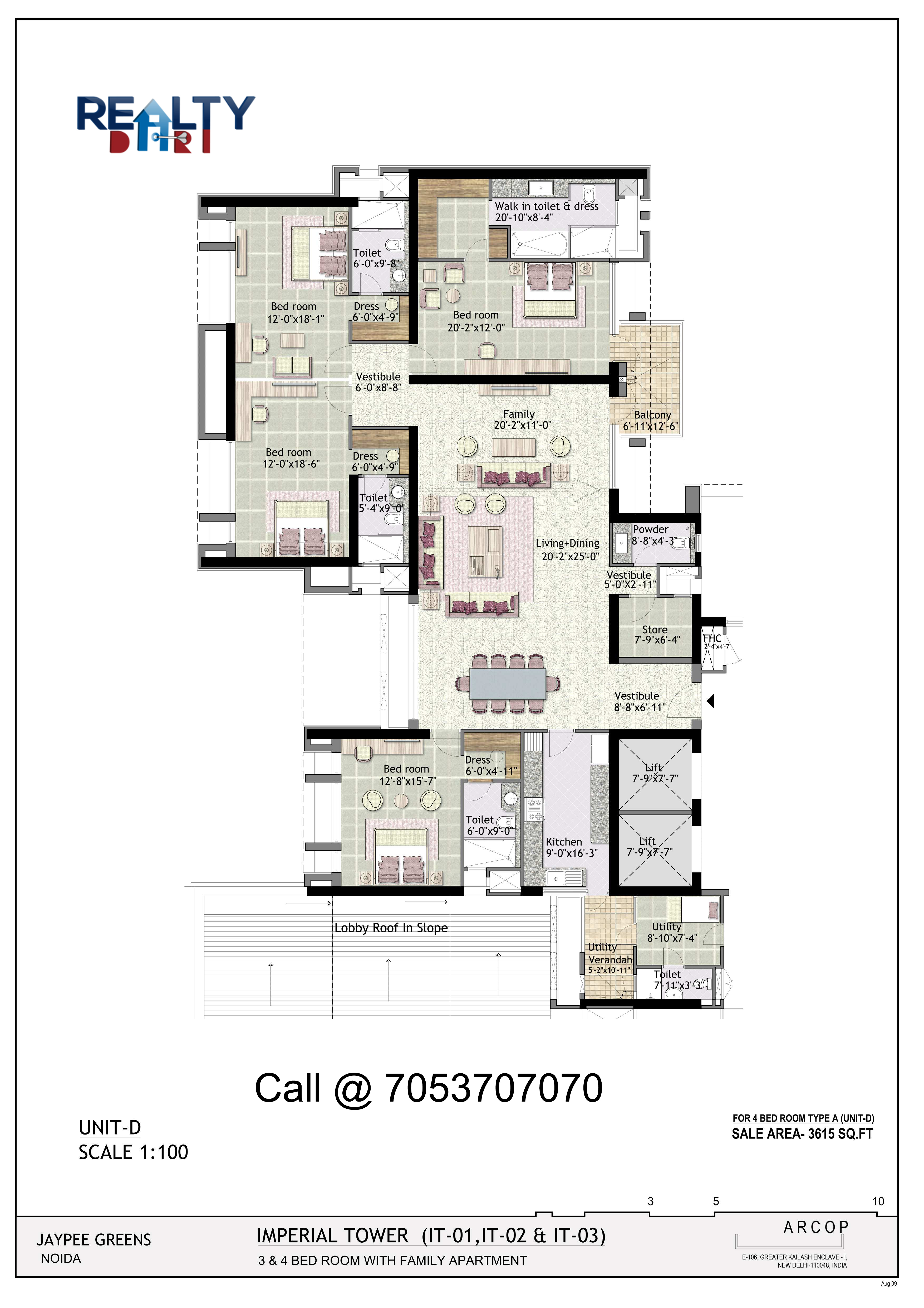 4 bhk floor plan jaypee imperial court